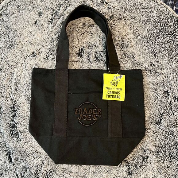 Trader Joes - Mini Tote - Blacked Out / Goth - Picture 2 of 2